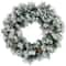 36" Snowy Flocked Angel Pine with Pinecones Artificial Christmas Wreath